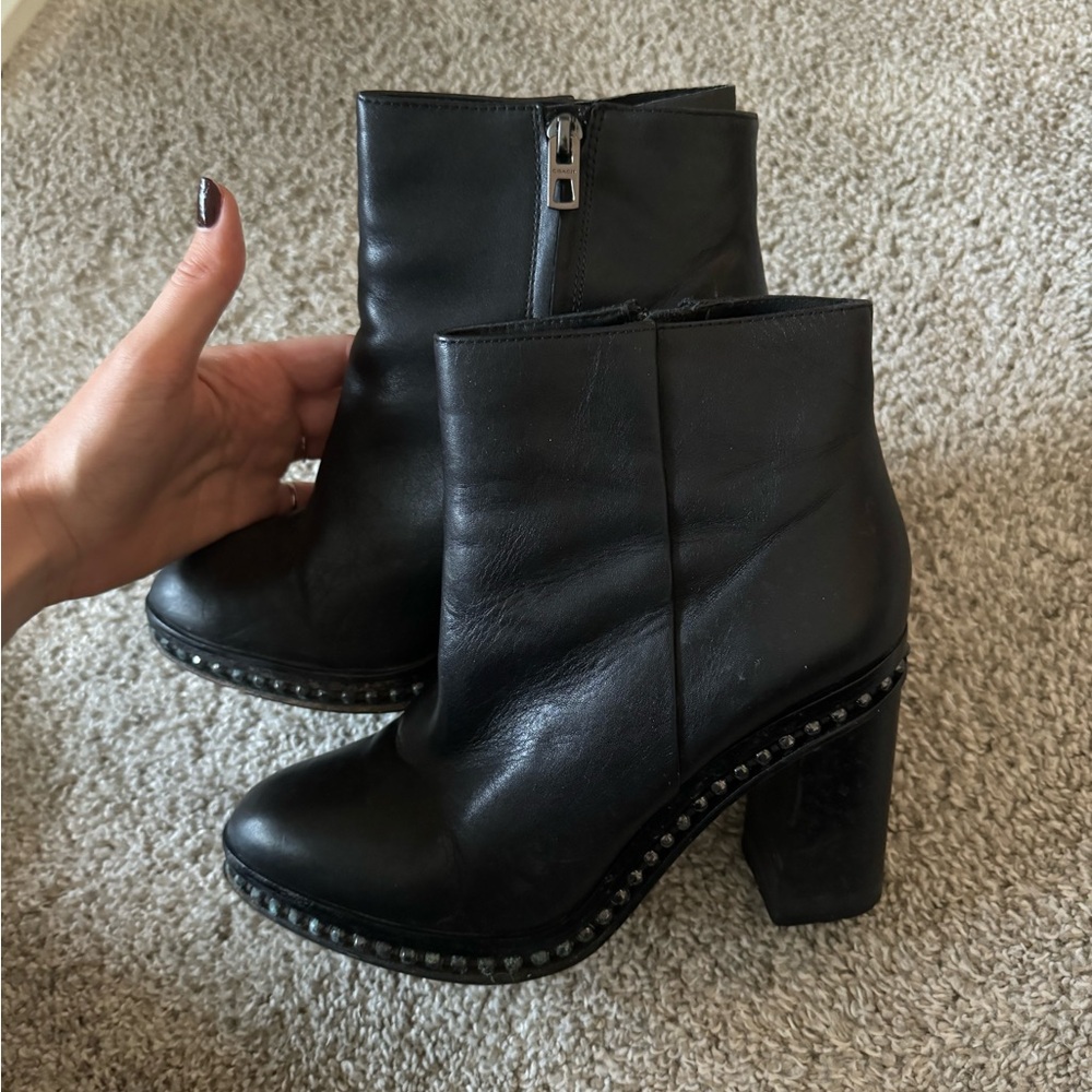 Coach black booties, size 8.5